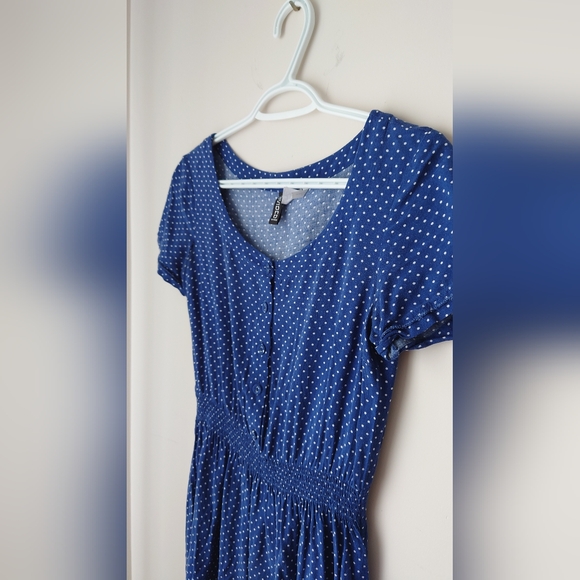 H&M Divided Blue Polkadot Mini Dress - Picture 2 of 6
